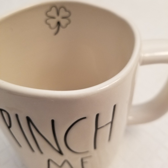 Rae Dunn Mug St Patricks Day Irish Shamrock Pinch Me Magenta Coffee Tea Cup - Picture 2 of 4